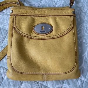 Fossil leather crossbody